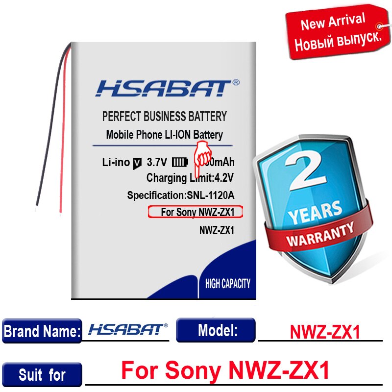 Top Brand 100% 1300mAh Battery for Sony NWZ-ZX1, Walkman NWZ-ZX1 Batteries + free tools