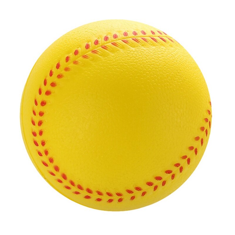 White Yellow safety kid Baseball Base Ball Practice Trainning PU chlid Softball balls for Sport Team Game: yellow 7cm