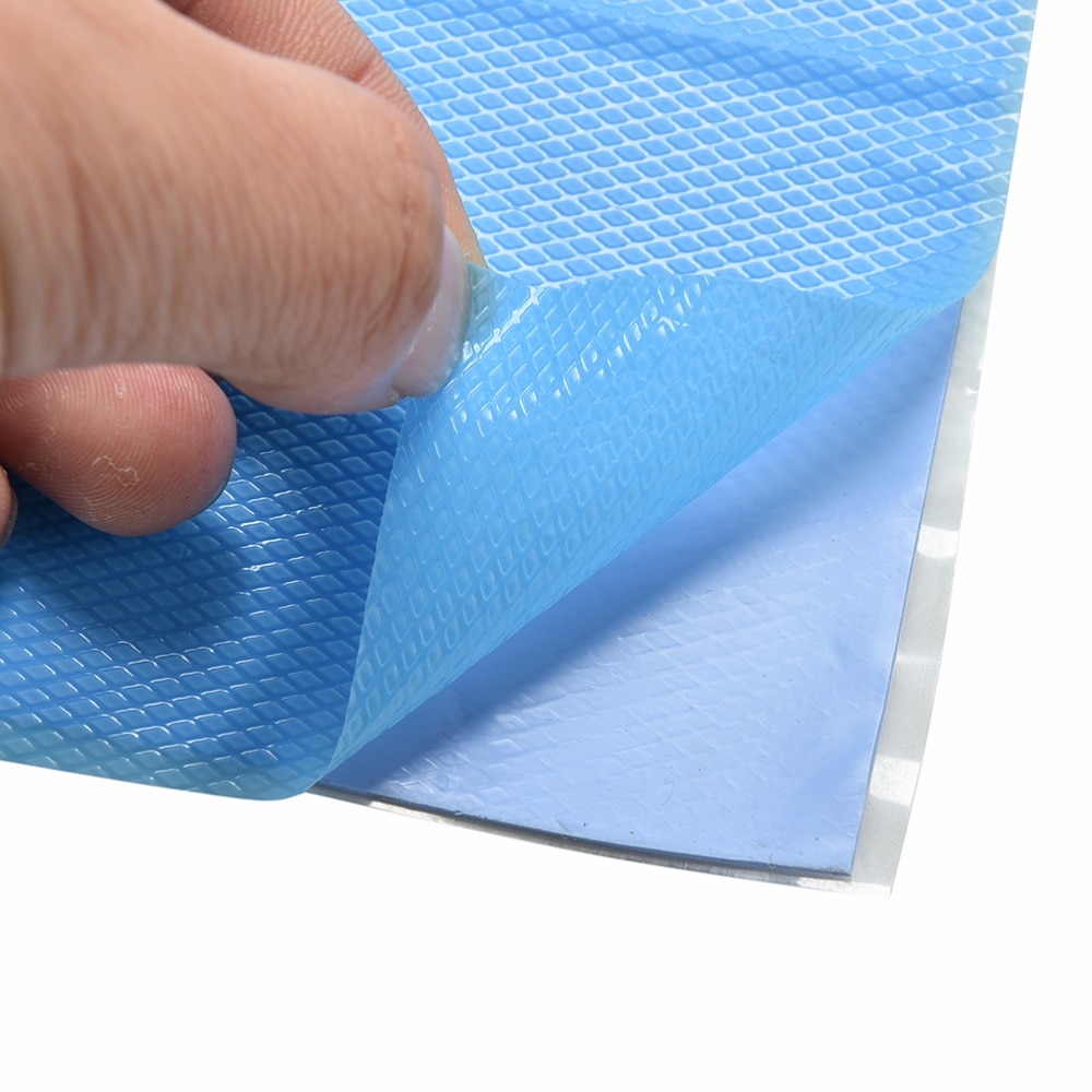 100 x100 x1mm Blue Silicone GPU CPU Heatsink Cooling Conductive Silicone Pad Cut & Uncut Thermal Pad Mat Silicone Pad