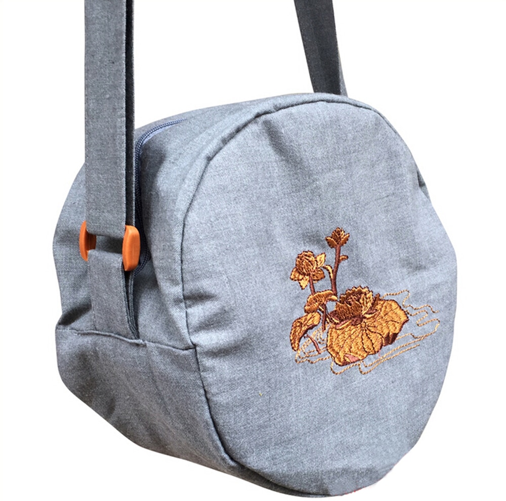 Unisex Monk Buddha Lay Shoulder Bags Sling Alms Bowl Bag Buddhism Cotton Bags