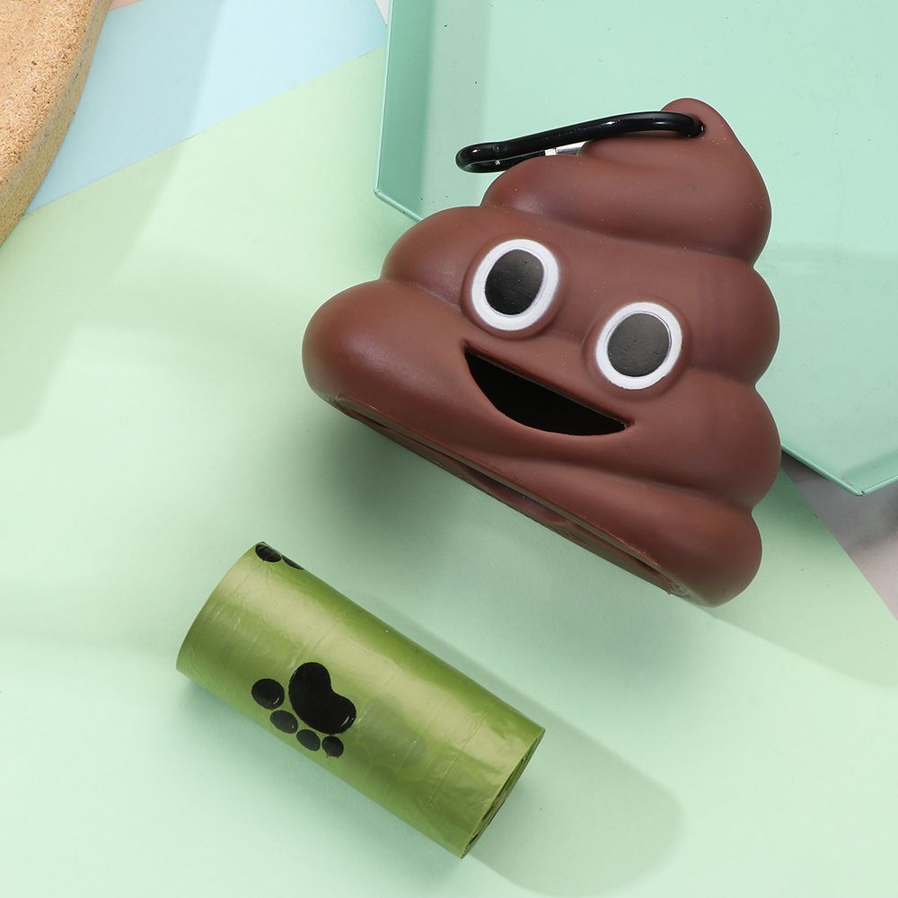 Fecal Shape Storage Box Garbage Bags Poop Pouch Dog Dispenser Pet Waste Bag Dispenser Cat Trash Carrier Poop Bag