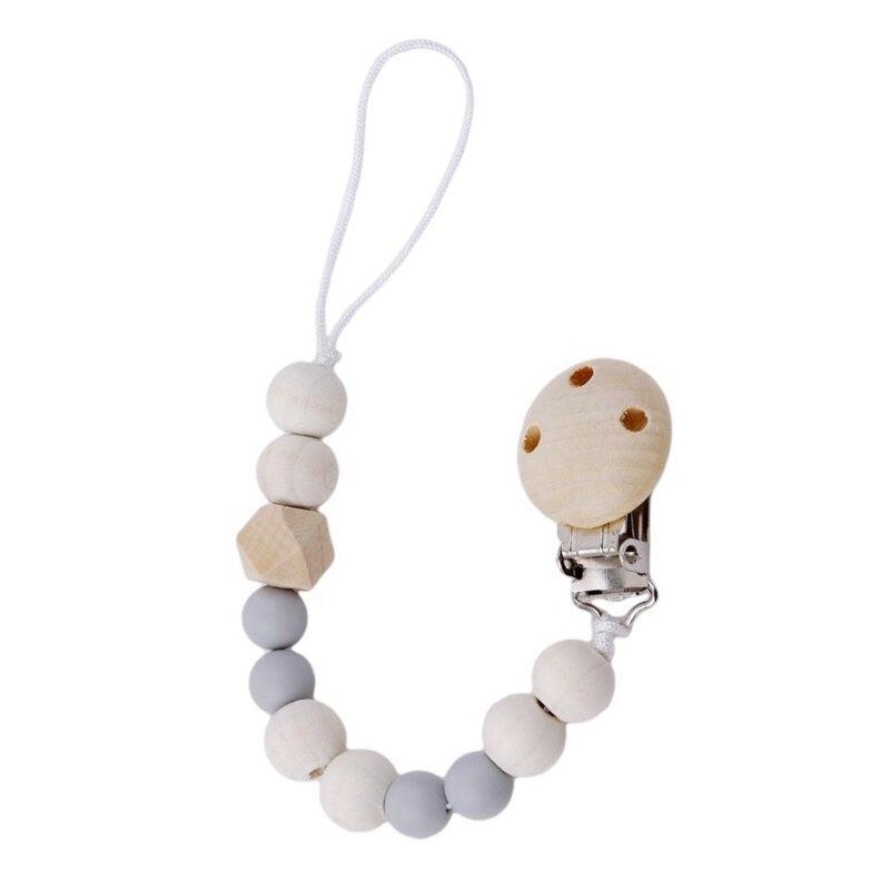 Baby Schnuller Clip Kette Holz Halfter Schnuller Clips Leine Gurt Nippel Halfter für Kleinkind Nippel Flasche Clip Kette