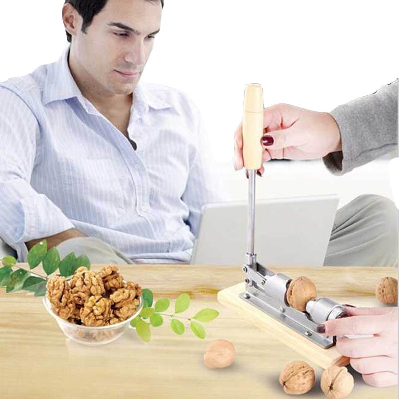 Pinza de acero inoxidable para cocina, herramienta de alta resistencia para pelar nueces, avellanas, Cascanueces, pinzas, pelacables
