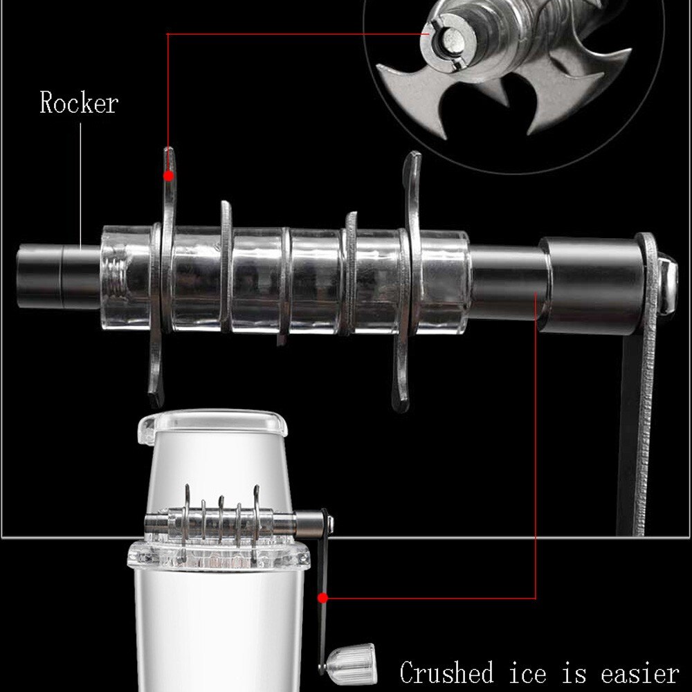 Small Household Ice Crusher Manual Ice Crusher Mini Shaved Ice Machine Manual Snow Cone Smoothie Machine Crusher