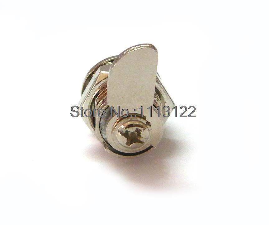 M12 Zinc Alloy Small Tubular Cam Lock for PC Case 4 Pins Mini Tubular Cam Lock key with plastic cover 2 key pull 1Pc