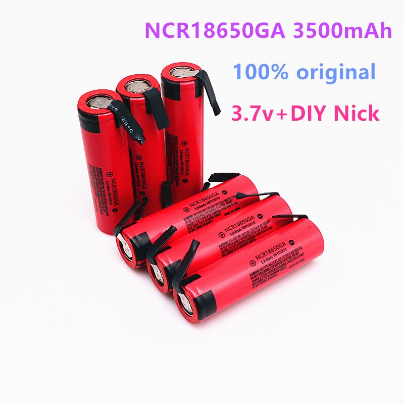10pcs 100% Original NCR 18650GA 30A discharge 3.7V 3500mAh 18650 rechargeable battery toy flashlight lithium battery+ DIY Nickel