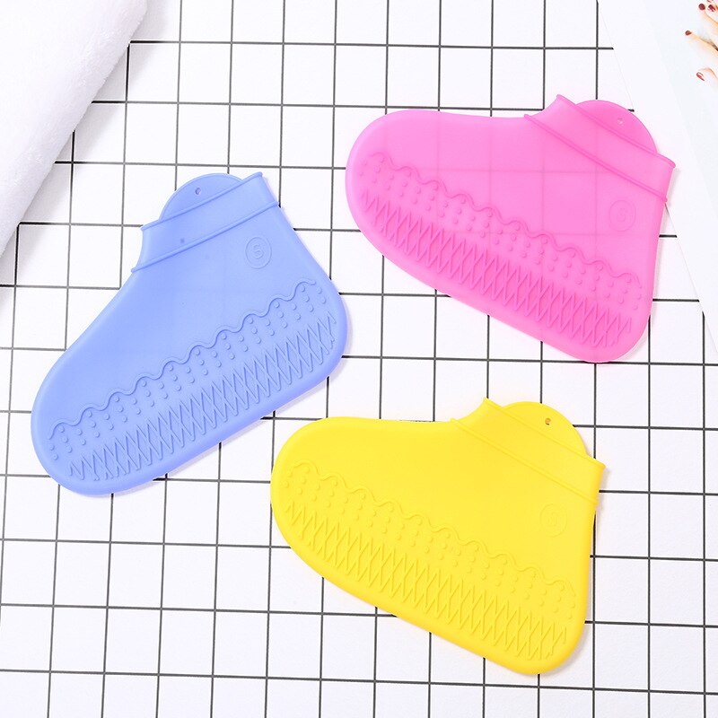 1pair Reusable Shoe Cover Waterproof Anti-Slip Silicone Rain Shoes Protectors Motorcycle Bike Rain Boot Women Men Rain Boot