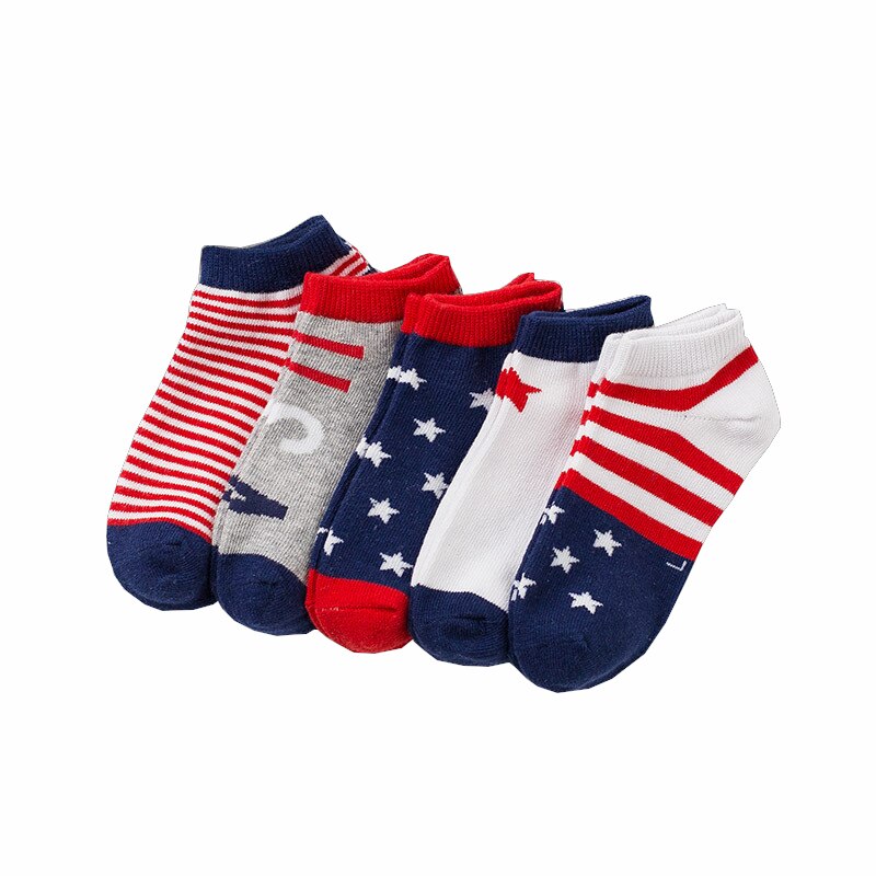 5 paia/lotto Bambini Calzini E Calzettoni Primavera e di Autunno Della Banda del Cotone di Alta Qualità di Marca studente Bambini Calzini E Calzettoni 4-12 Anni Del Bambino ragazzi Calzini E Calzettoni