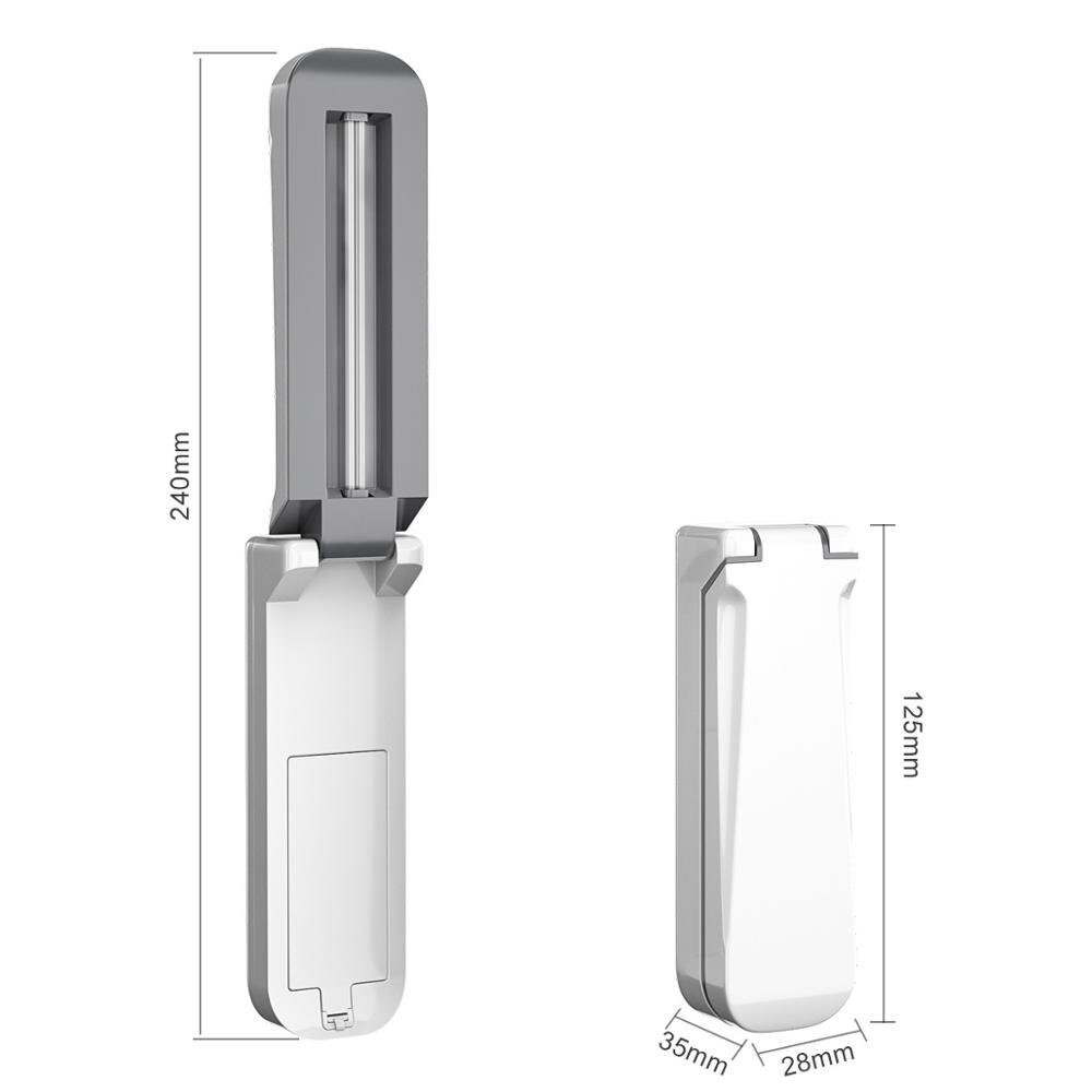 Foldable Battery Charging UV germicidal lamp UVC Sterilization Stick UV Sanitizer Light Cold Cathode UV Lamp