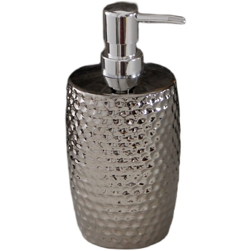 Silver Portable Liquid Soap Dispensers Retro Ceramic Bathroom Accessories Shower Gel Shampoo Bottles: J