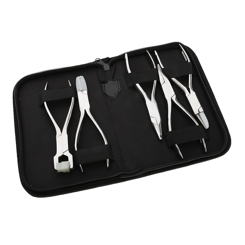 Eye Glasses Repair Pliers Set, Pack of 5, Eyeglass Frame and Nose Pad Adjusting Tools, Optical Hand Tool Kit Pliers