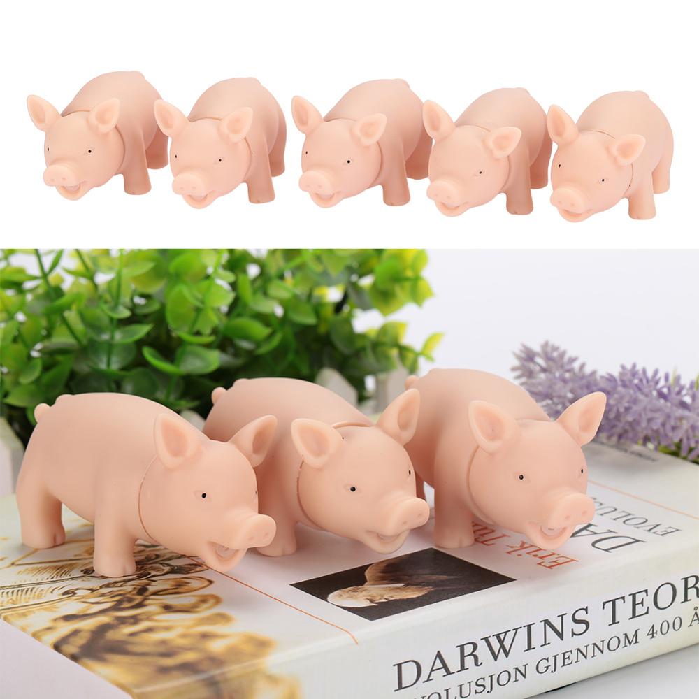 1Pc Cute Rubber Sound Pig Grunting Squeak Latex Pet Chew Toys for Dog Squeaker Chew Training Puppy Supplies PetTraining Products