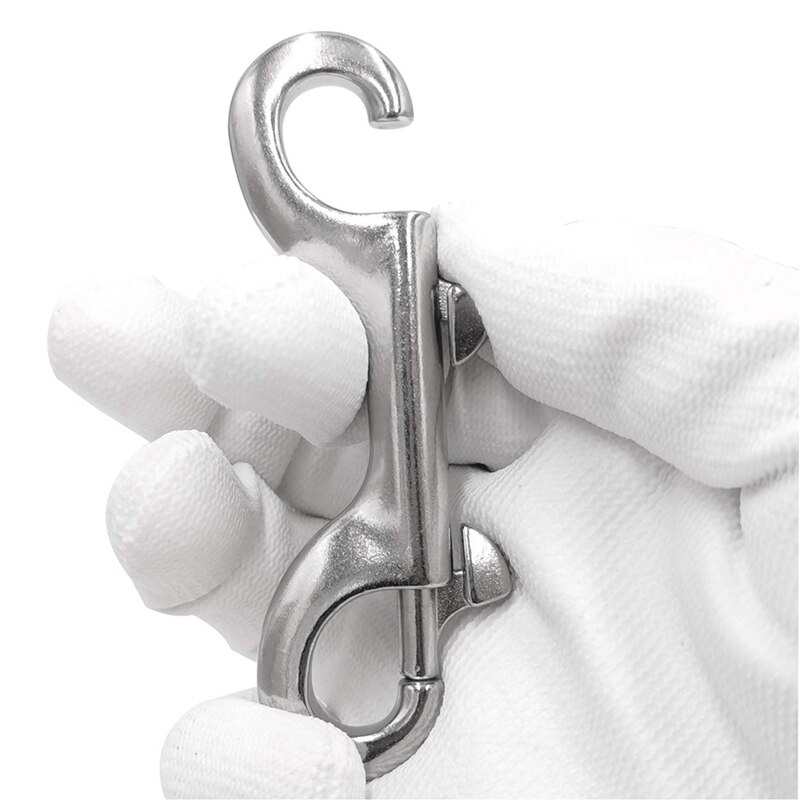 Stainless Steel Double-Head Spring Hook Stainless Steel Double-Head Clasp Hook Metal Clip for Marine Rigging