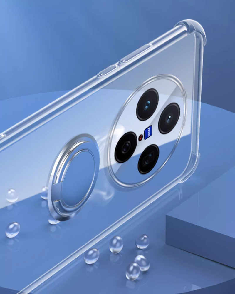 Case Voor Vivo X200 Ultra Magnetische Ring Houder Airbag TPU Cover Voor Vivo X200S X200 Pro Mini Schokbestendig Clear Silicone Back Shell