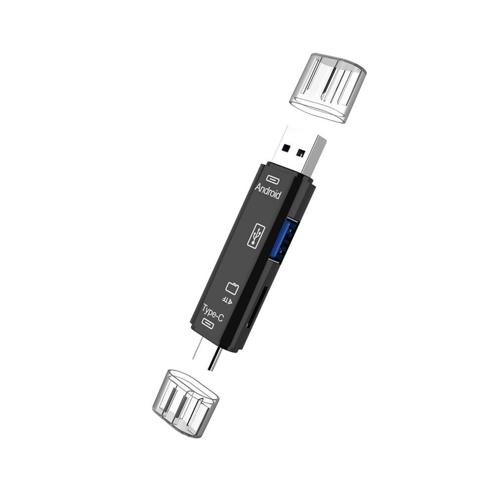 5 em 1 usb 3.0 tipo c/usb/micro usb leitor de cartão de memória tf, adaptador otg, driver de flash.