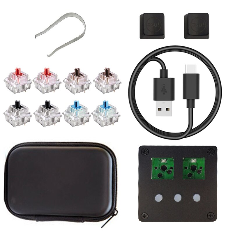 HFSECURITY DIY OSU! Keyboard V4 For Windows 5 Key Gaming Keyboard USB 2.0 RGB Cherry MX Mechanical Keyboard Swap keyboard: 4 switches OSU Set