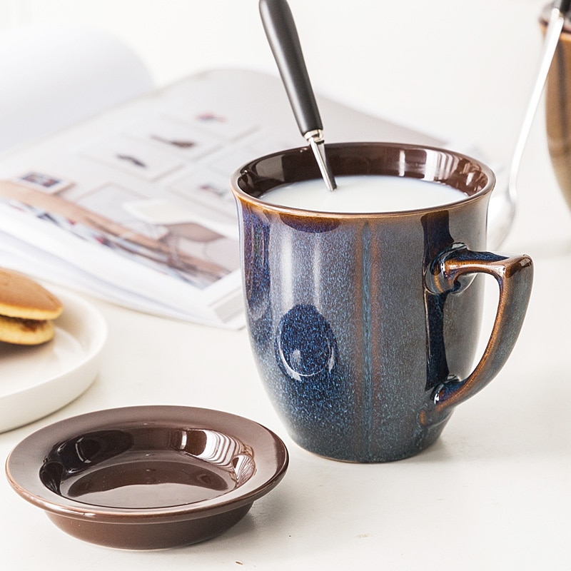 Bedst sælgende ins cup nordic cup familie kaffekop simpel keramisk kop med ske kontor vand kop krus