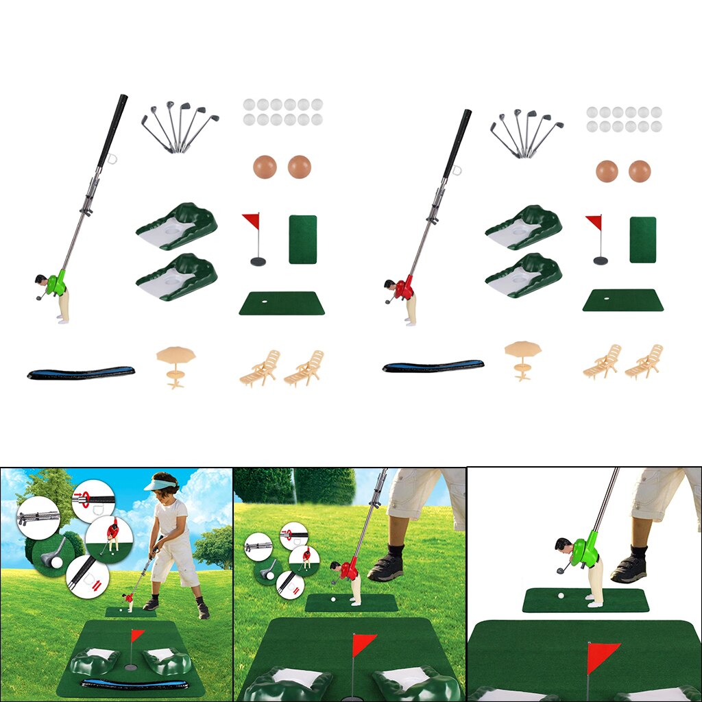 Conjunto de Mini Golf para niños, equipo para juguetes de interior y exterior