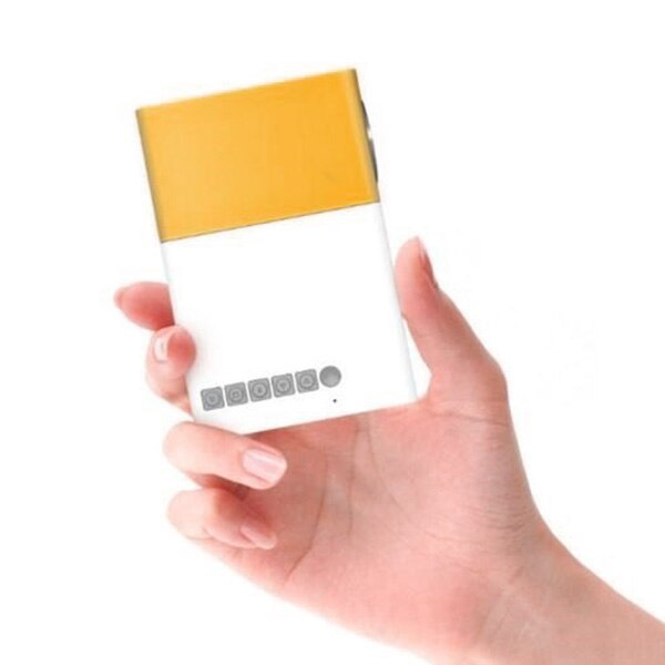 Projector Mini Projector Portable Theater Home Office HD 1080P Yellow LHB99