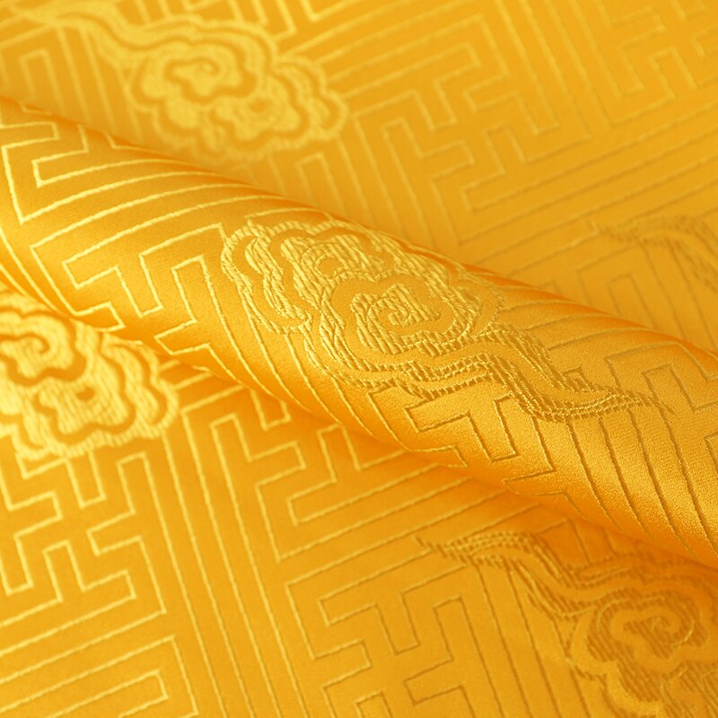 Guldstof brokade jacquard stoffer til syning cheongsam og kimono satin brokade materiale til gør-det-selv