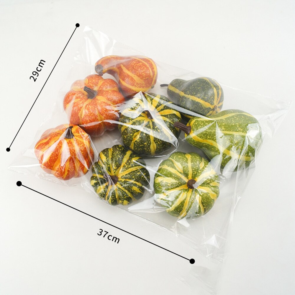 8pcs Fall Harvest Decorations Props Artificial Mini Pumpkin Gourd Berries Maple Simulation Decorations
