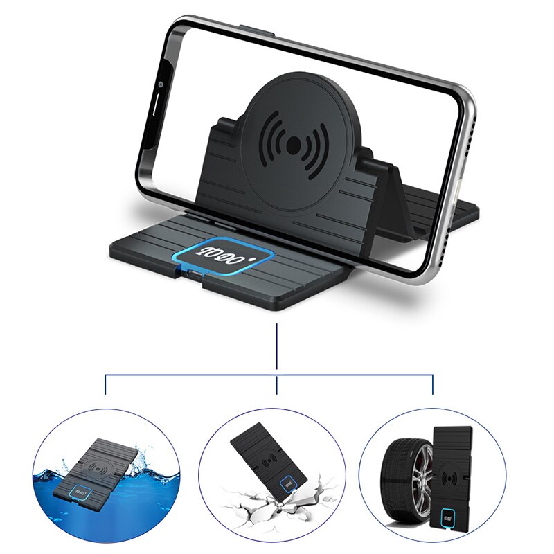 15W Caricabatteria Da Auto Senza Fili Pad Per iPhone 8 11 pro XR XS Max Caricabatteria Da Auto Veloce Wireless Stazione di Ricarica per Samsung S20 S10 Nota 9