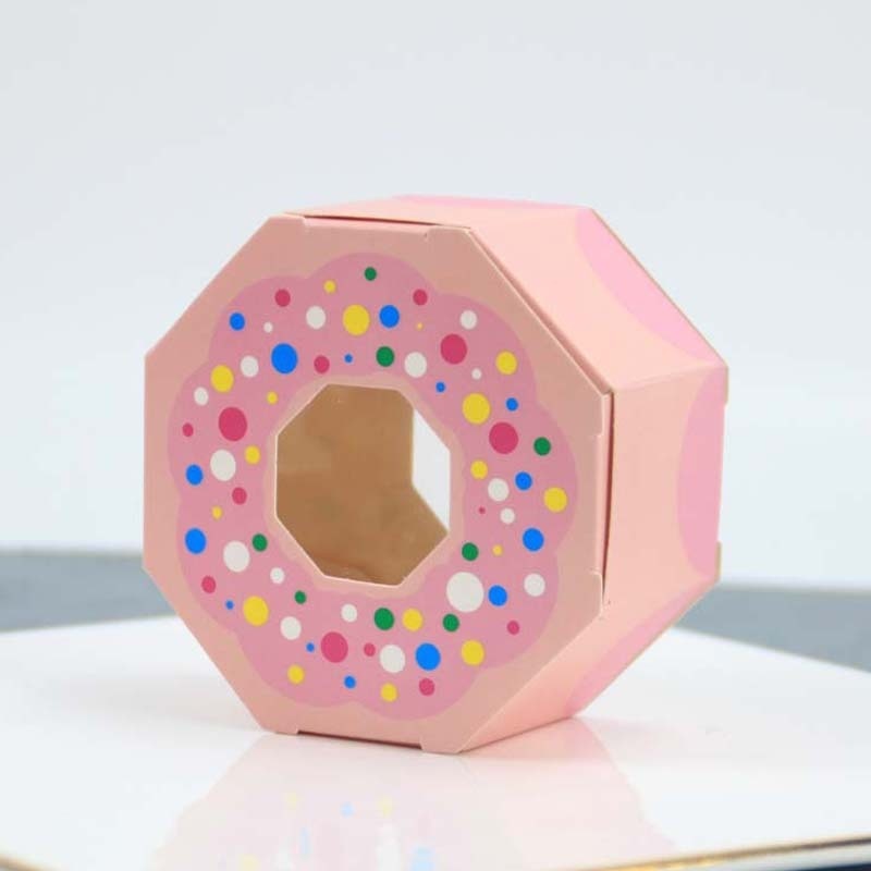 6PCS Donuts Paper Bags Candy Cookies Packaging DIY Kraft Boxes Kids Birthday Party Decoration Wedding Supplies: 6pcs A