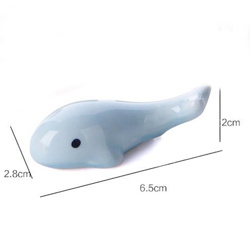 Cute cerámica ganso delfín forma de búho palillo soporte cuchara soporte de almacenamiento de vajilla para palillos de cocina soporte: dolphin