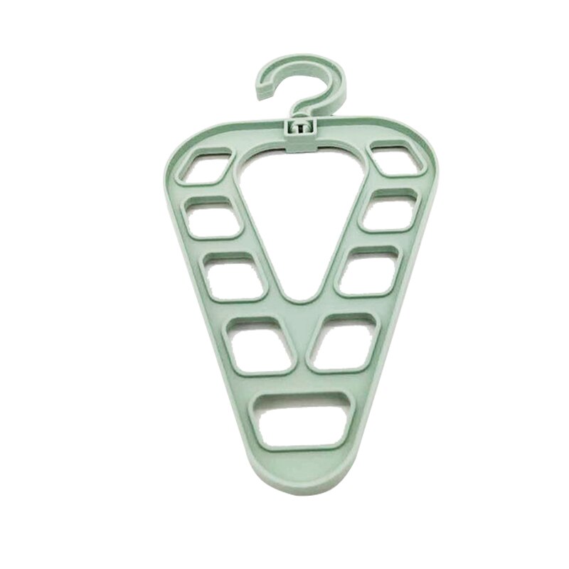 Vridbar 9- -håls klädhängare flerportsstöd cirkel klädställning garderob förvaring torkning plasthängare klädhängare: Grön 2