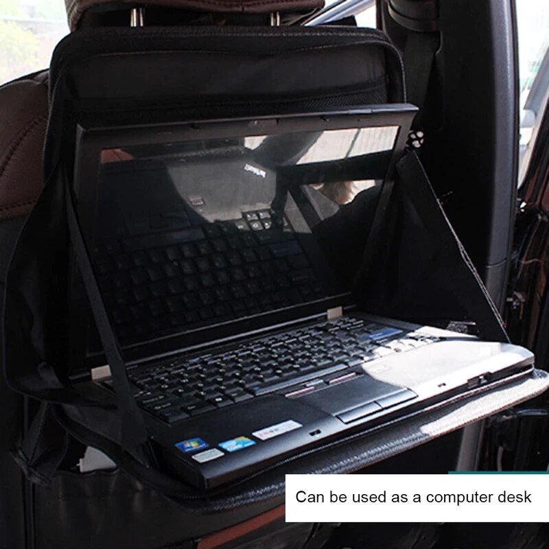 Folding Table Car Back Seat Storage Tidy Organiser Holder Tray Car Laptop Computer Desk Mount Stand Auto Accessories