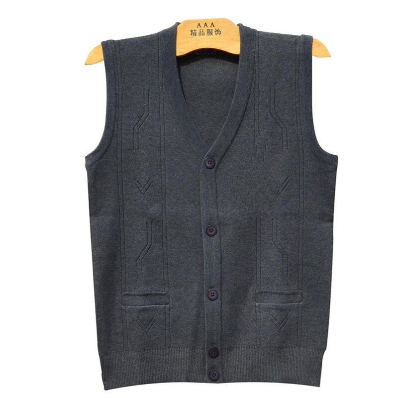 Herrer forår veste trøjer strikket vest cardigan uld ærmeløse frakker chandail hanstrøjer fleece toppe efterår stretch