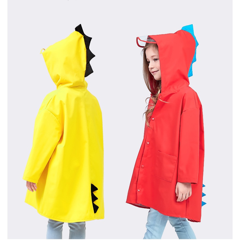 Barn bebis regnkappa dagis dinosaurie barn stor klass poncho barn barn poncho vår och höst 2-6 år