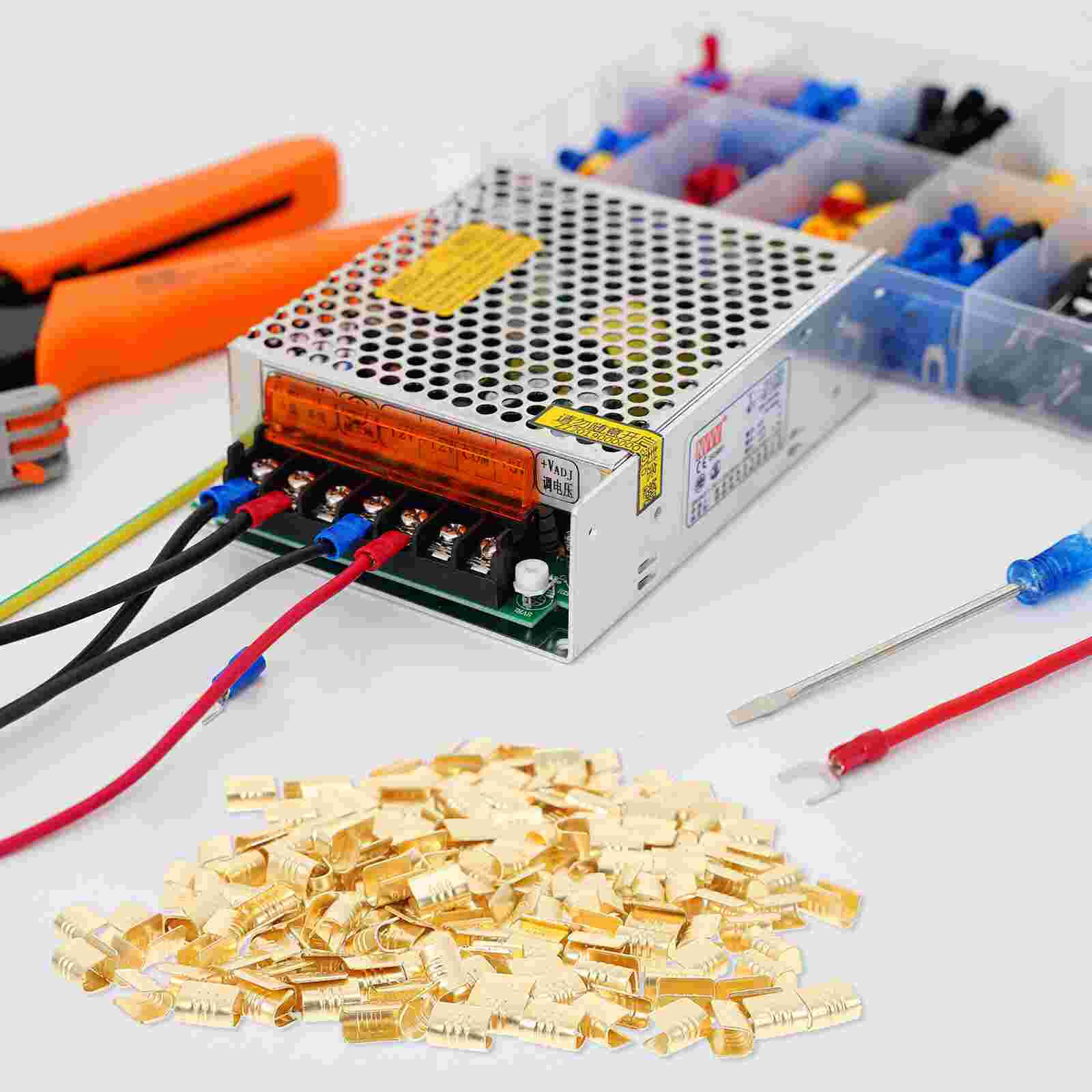 300 Pcs U-shaped Terminal Quick Connection Buckle Terminal Connector Terminal Butt Joint