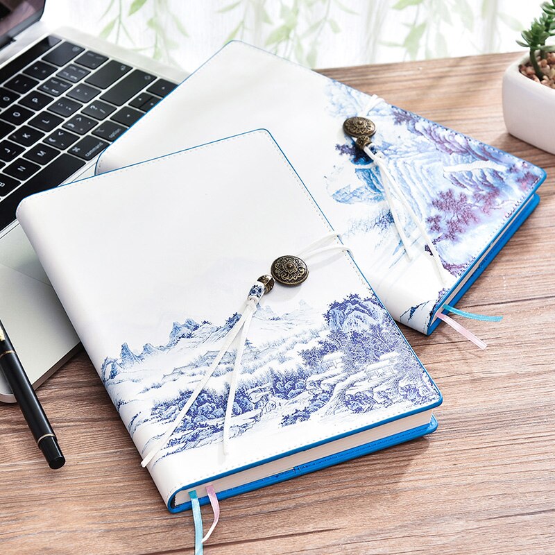 Chinese Stijl Notebook Eenvoudige Business A5 Dikker Literaire Prachtige Vintage Notebook 1PCS