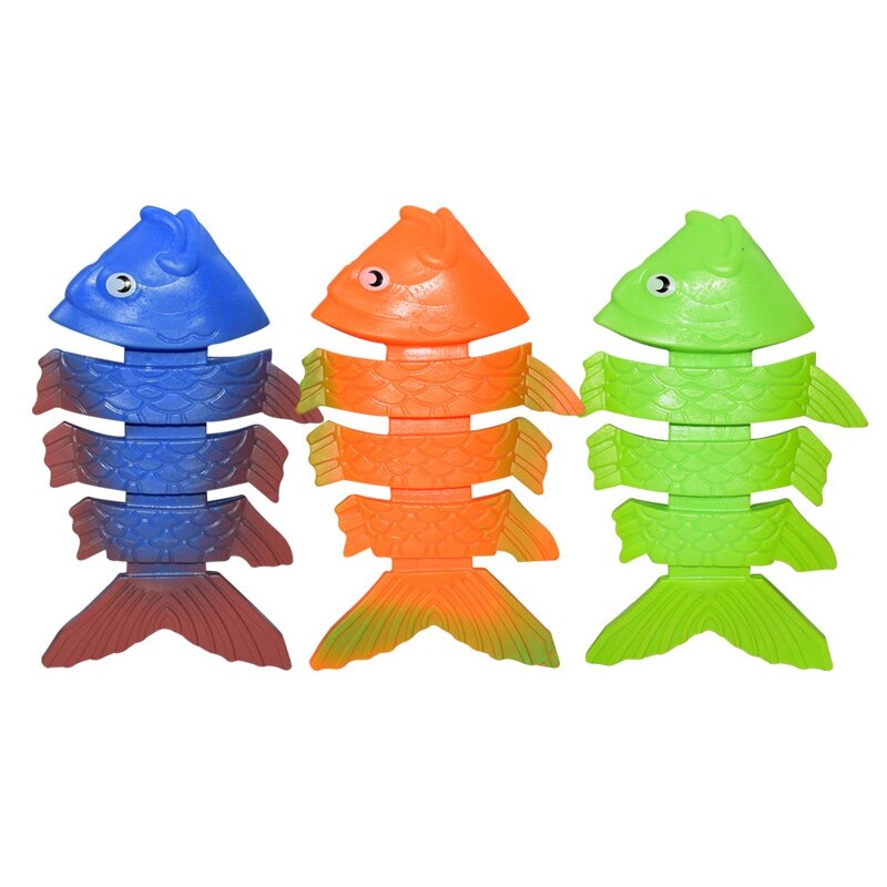 3Pcs Zomer Zwembad Speelgoed Duiken Groene Plastic Vis Water Speelgoed Kinderen Duiken Training Speelgoed Kinderen Zwemmen Speelgoed Duiken Vis set