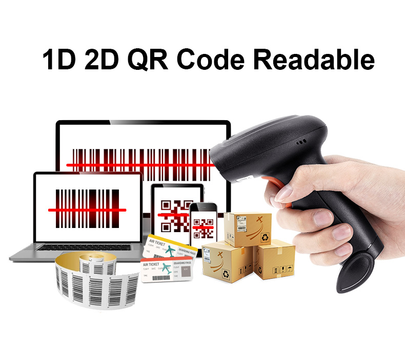 Holyhah Barcode Scanner H4 wired H4W wireless 2D and H4B Bluetooth 2D barcode reader
