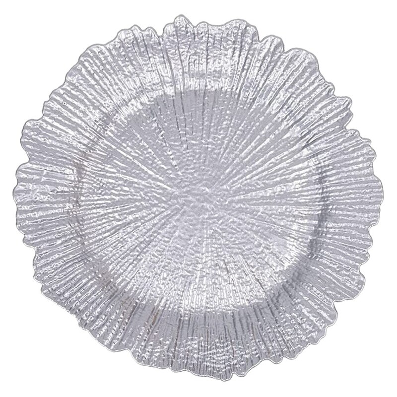 Reef Lader Plaat Decorating Service Plaat Diner Serveren Wedding Christmas Decor Tafel Plaats Instelling: Silver