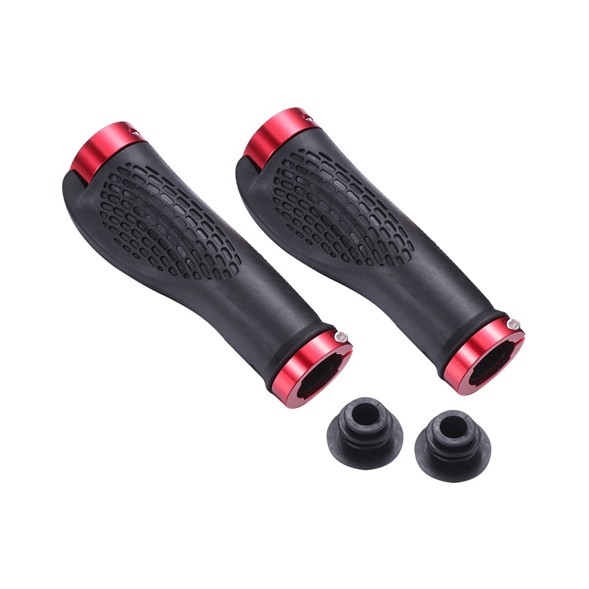 Bike Handgrepen Stuur Afsluitbare Mountainbike Stuur Fiets Fietsen Rubber Stuur Grip: Rood