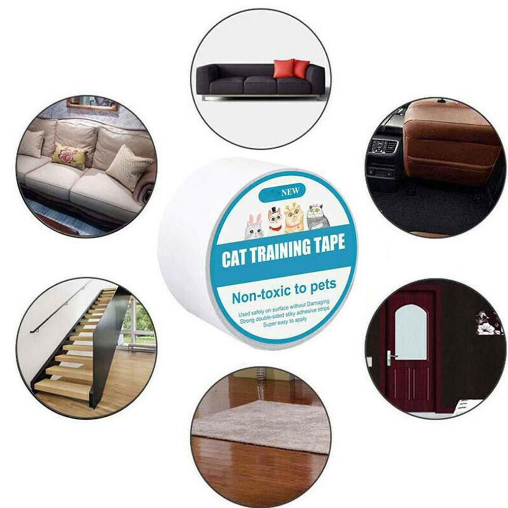 Safe Cat Scratch Deterrent Tape Anti-scratch Double Sided Sofa Protector For Carpet Furniture Couch Door Pet Training