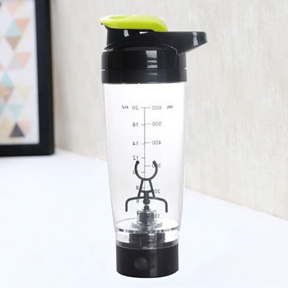 Eiwit Shaker Fles Mixer Blender Batterij Operated Draagbare Roeren Blender Beker 600Ml (Zwart): Green