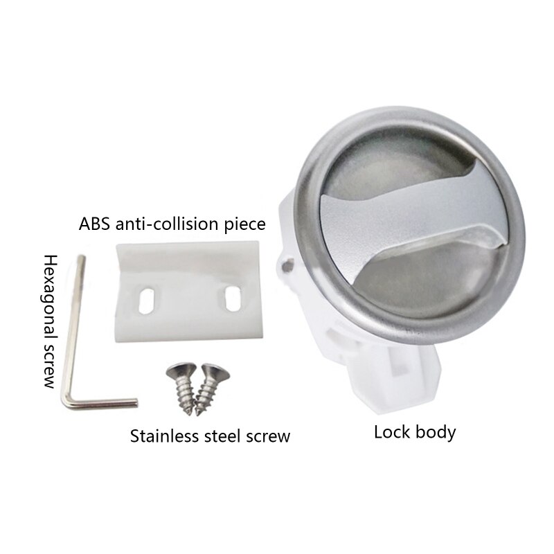 Motorhome Safety Door Lock Caravan Wardrobe Lock Toilet Bathroom Handle Pull Knot Rotating Lock