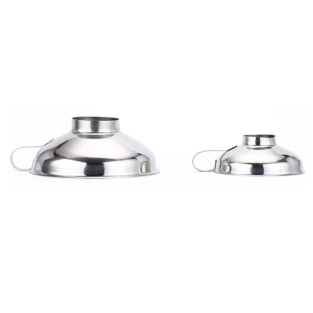 Stainless steel funnel wide mouth funnel filter oil leak large diameter canned oil wine kitchen cooking tools kitchen supplies