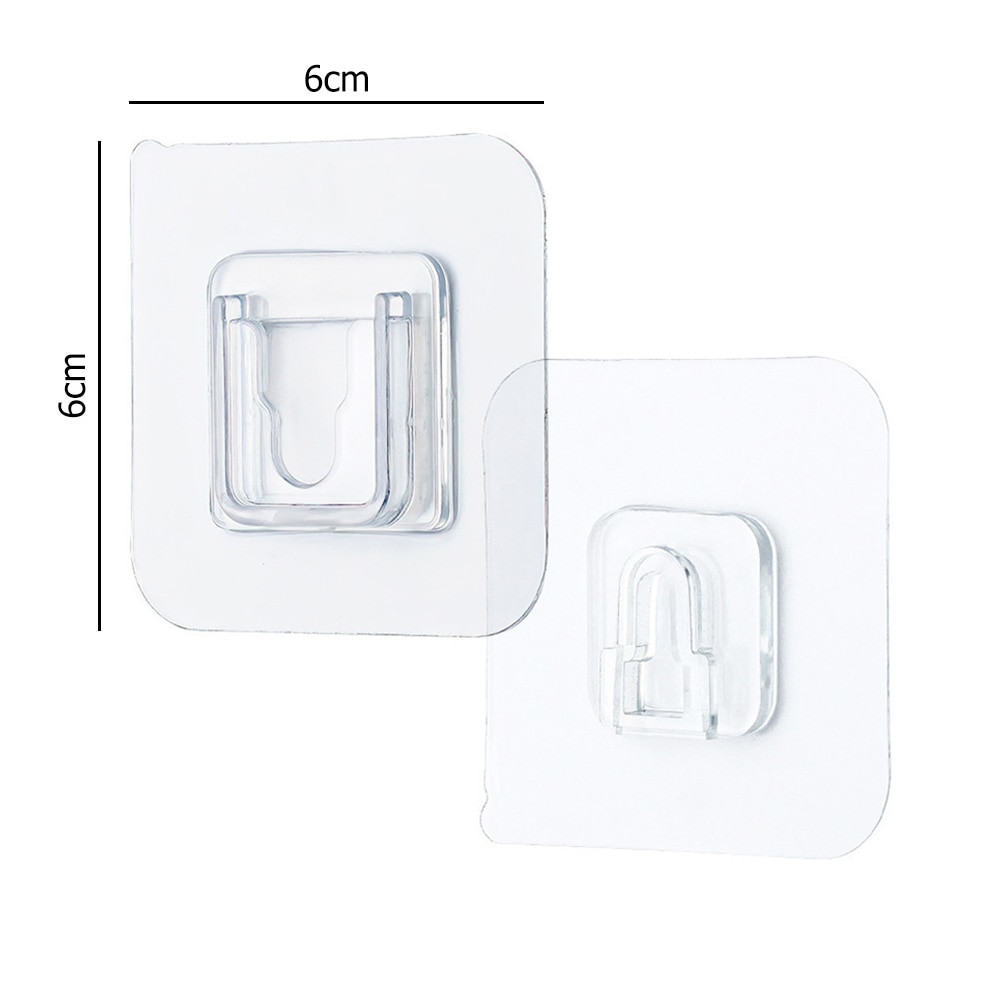 Double-sided Adhesive Wall Hooks Waterproof Oilproof Self Adhesive Hook Kitchen Bathroom Velcro Hooks Sticky Hanger
