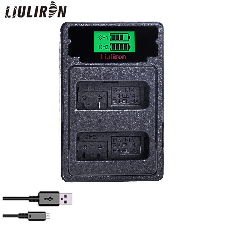 1900mAh ENEL 14 EL 14 ENEL 14 EN-EL14A EN-EL14 EN EL14 EL14A EN EL14 + Batterie Pack Für Nikon d5200 D3100 D3200 D5100 P7000 P7100: Ladegerät nur