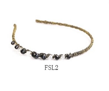 Vrouwen glanzende luxe haarbanden met strass, antislip rand, kleurrijke diamanten haarringen, haaraccessoires voor vrouwen, kristallen hoofdbanden: Dfsl 2