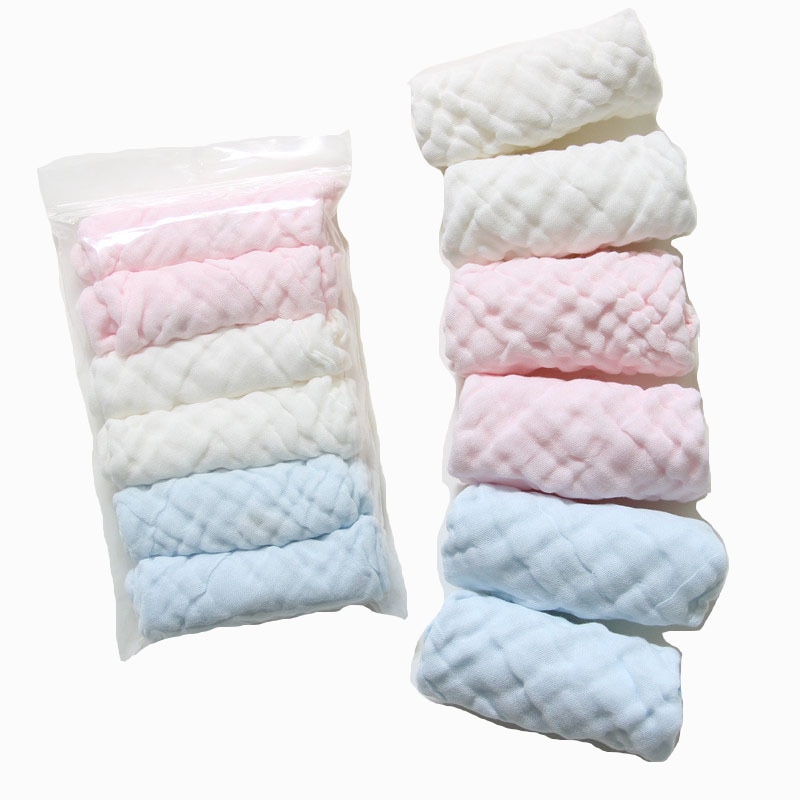 Baby Handdoek Borduren Speeksel Handdoek Katoen Kinderen Vierkante Gaas Baby Producten Washandje Zakdoek