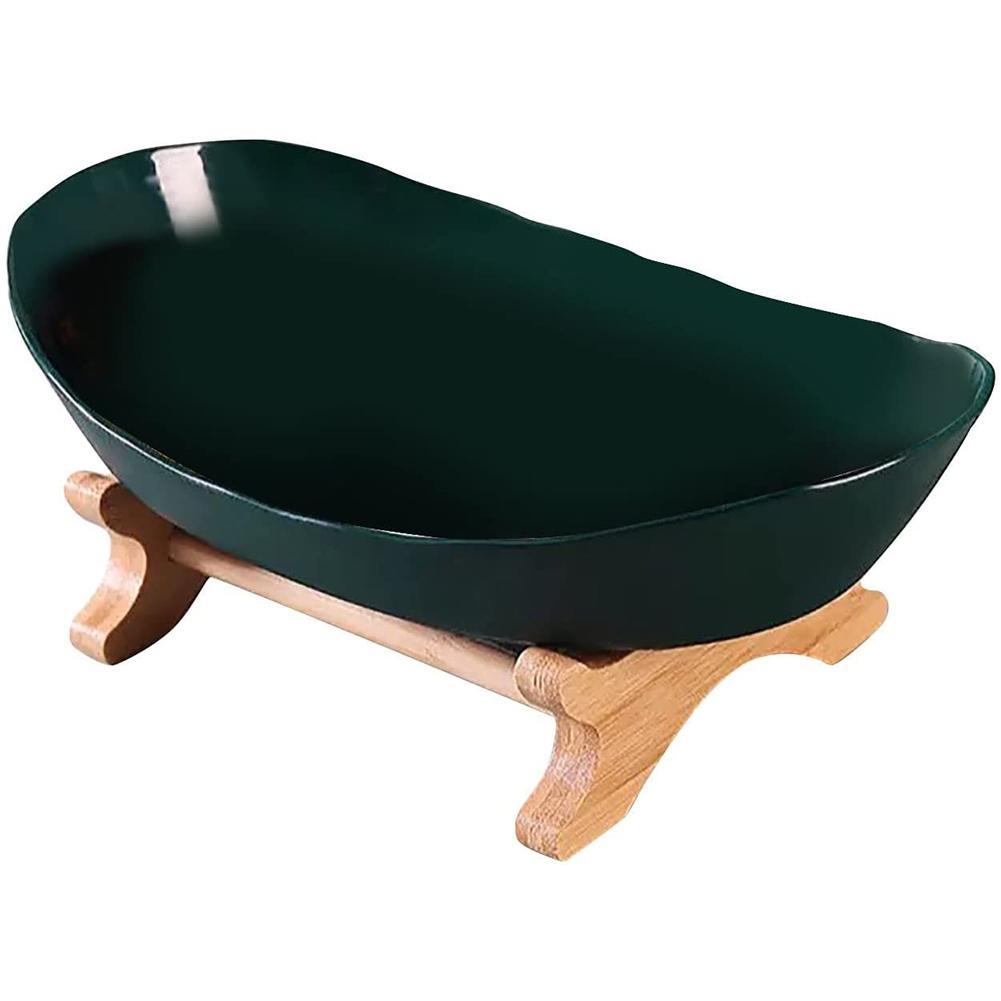 Bowl Food Fruit Plates Set Tableware Table Plates For Serving Plates Dinnerware Wooden Partitioned Dish Snack Candy Cake Stand