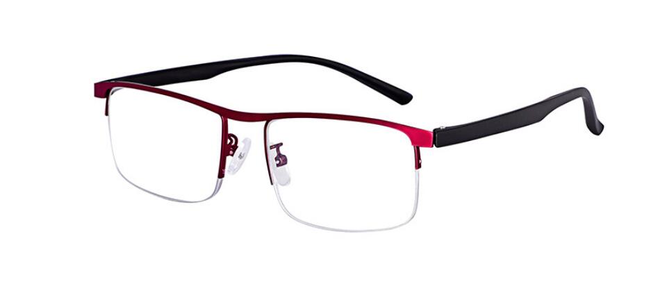 Multifocale Progressieve Leesbril Mannen Vrouwen Anti Blauw Uv Beschermen Presbyope Bril Half Frame Automatische Aanpassing Eyewear