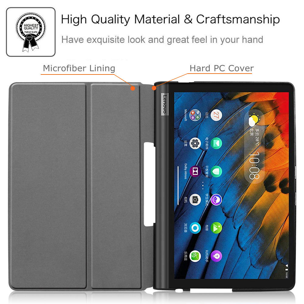 IBuyiWin magnetyczna skóra poliuretanowa etui na lenovo Yoga zakładka 5 YT-X705F 10.1 cala Tablet Funda Capa pokrywa do jogi Smart Tab + Film + długopis