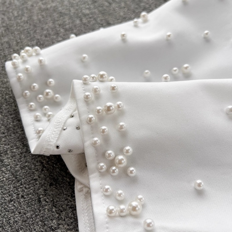 Dam chic fluffig lapptäcke rhinsten långärmad bodycon-klänning med snedskuren halsringning och smal höft- och omlottklänning